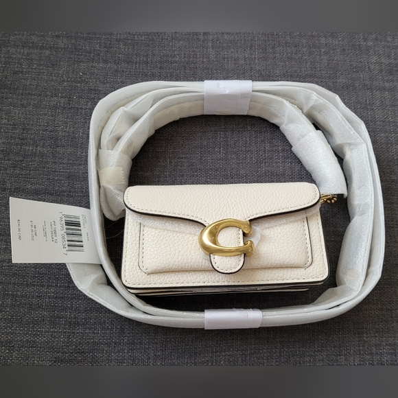 NWT❤️ Coach Tabby 12 Mini Chalk White Crossbody CN731 - Picture 12 of 12